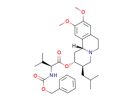 (S)-2-benzyloxycarbonyl-amino-3-methylbutyric acid-(2R,3R,11bR)-3-isobutyl-9,10-dimethoxy-1,3,4,6,7,11b-hexahydro-2H-pyrido[2,1-a]isoquinolin-2-yl ester