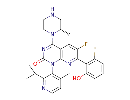 6-fluoro-7-(2-fluoro-6-hydroxyphenyl)-4-[(2S)-2-methylpiperazin-1-yl]-(1M)-1-[4-methyl-2-(propan-2-yl)pyridin-3-yl]pyrido[2,3-d]pyrimidin-2(1H)-one
