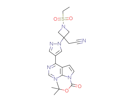 tert-butyl 4-{1-[3-(cyanomethyl)-1-(ethylsulfonyl)azetidin-3-yl]-1H-pyrazol-4-yl}-7H-pyrrolo[2.3-d]pyrimidine-7-carboxylate