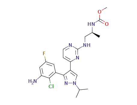 (S)-methyl 1-(4-(3-(3-amino-2-chloro-5-fluorophenyl)-1-isopropyl-1H-pyrazol-4-yl)pyrimidin-2-ylamino)propan-2-ylcarbamate