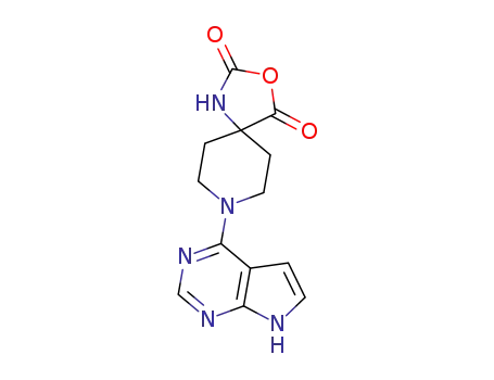 8-(7H-pyrrolo[2,3-d]pyrimidin-4-yl)-2-oxa-4,8-diazaspiro[4.5]decane-1,3-dione