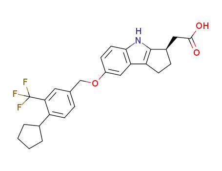 [(3R)-7-{[4-cyclopentyl-3-(trifluoromethyl)phenyl]methoxy}-1,2,3,4-tetrahydrocyclopenta[b]indol-3-yl]acetic acid