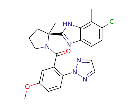 (S)-(2-(6-chloro-7-methyl-1H-benzo[d]imidazol-2-yl)-2-methylpyrrolidin-1-yl)(5-methoxy-2-(2H-1,2,3-triazol-2-yl)phenyl)methanone