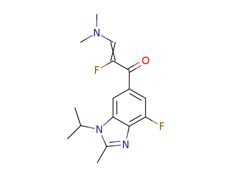6-(3-N,N-dimethylamino-2-fluoro-2-acrylketone-1-yl)-4-fluoro-1-isopropyl-2-methyl-1H-benzimidazole