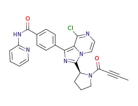 4-[8-chloro-3-[(2S)-1-(1-oxo-2-butyn-1-yl)pyrrolidin-2-yl]imidazo[1,5-a]pyrazin-1-yl]-N-2-pyridylbenzamide
