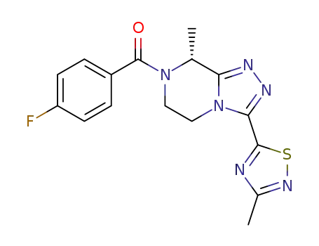 (R)-(4-fluorophenyl)-(8-methyl-3-(3-(methyl)-1,2,4-thiadiazol-5-yl)-5,6-dihydro-[1,2,4]triazolo[4,3-a]pyrazin-7(8H)-yl)methanone
