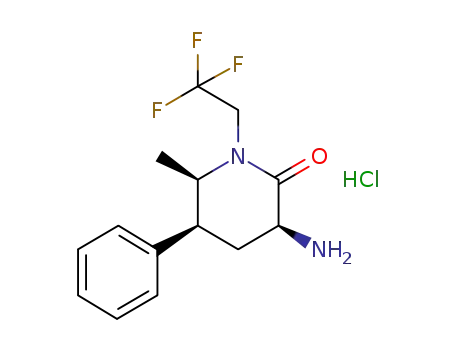 (3S,5S,6R)-6-methyl-2-oxo-5-phenyl-1-(2,2,2-trifluoroethyl)piperidin-3-aminium hydrochloride