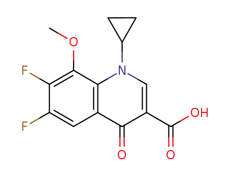 1-cyclopropyl-6,7-difluoro-1,4-dihydro-8-methoxy-4-oxo-3-quinolinecarboxylic acid