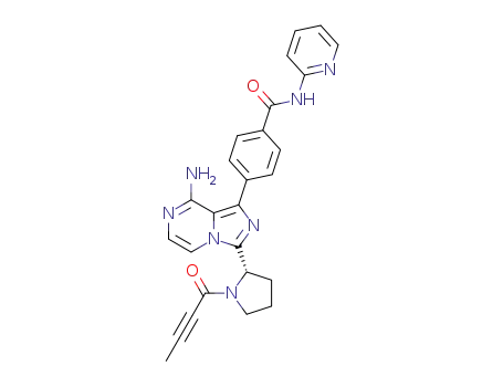 4-{8-amino-3-[(2S)-1-(1-oxo-2-butyn-1-yl)pyrrolidin-2-yl]imidazo[1,5-a]pyrazin-1-yl}-N-(pyridin-2-yl)benzamide