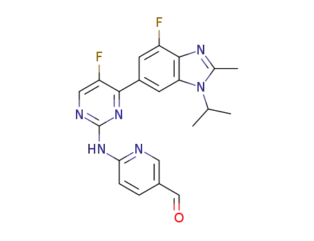 6-((5-fluoro-4-(4-fluoro-1-isopropyl-2-methyl-1H-benzo[d]imidazol-6-yl)pyrimidin-2-yl)amino)nicotinaldehyde