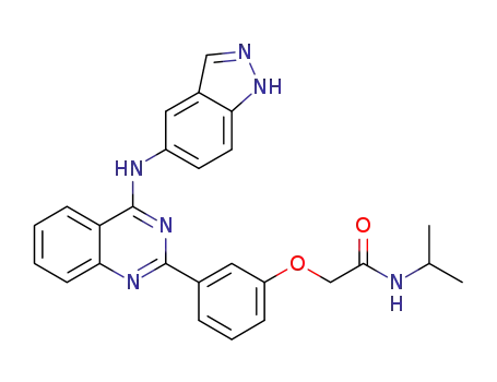 2-[3-[4-(1H-indazol-5-ylamino)quinazolin-2-yl]phenoxy]-N-propan-2-ylacetamide