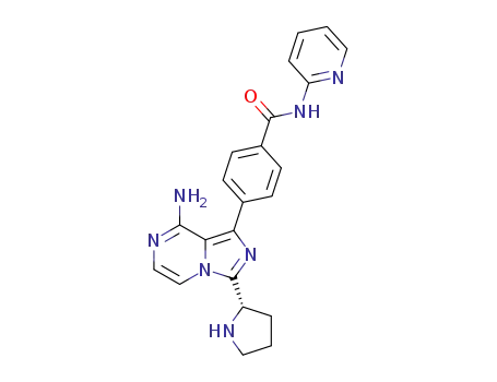 4-{8-amino-3-[(2S)-pyrrolidin-2-yl]imidazo[1,5-a]pyrazin-1-yl}-N-(pyridin-2-yl)benzamide