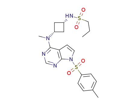 N-(cis-3-(methyl(7-tosyl-7H-pyrrolo[2,3-d]pyrimidin-4-yl)amino)cyclobutyl)propane-1-sulfonamide