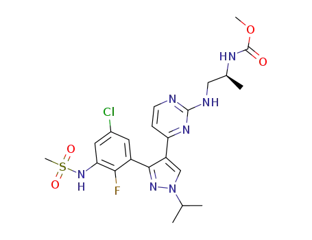 methyl N-[(2S)-1-({4-[3-(5-chloro-2-fluoro-3-methanesulfonamidophenyl)-1-(propan-2-yl)-1H-pyrazol-4-yl]pyrimidin-2-yl}amino)propan-2-yl]carbamate