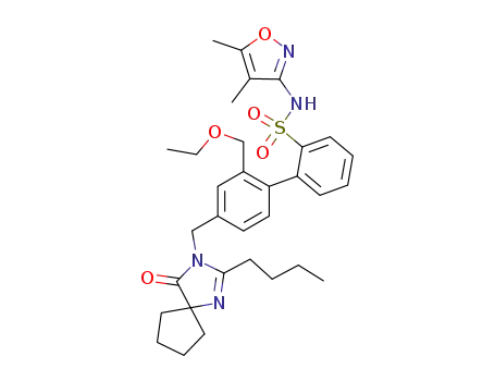 4'-[(2-butyl-4-oxo-1,3-diazaspiro[4.4]non-1-en-3-yl)methyl]-N-(4,5-dimethyl-3-isoxazolyl)-2'-(ethoxymethyl) [1,1'-biphenyl]-2-sulfonamide